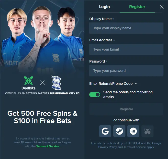 Registration Page